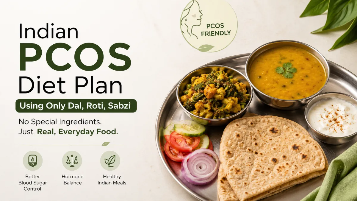 Indian PCOS Diet Plan Using Only Dal, Roti, Sabzi (No Special Ingredients)